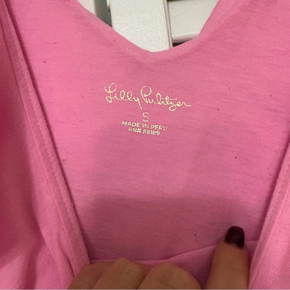 Lilly Pulitzer Pink Ruffled Tank Top - Picture 2 of 3